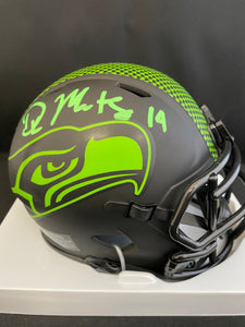 DK Metcalf Autograph Seahawks Eclipse Mini Helmet