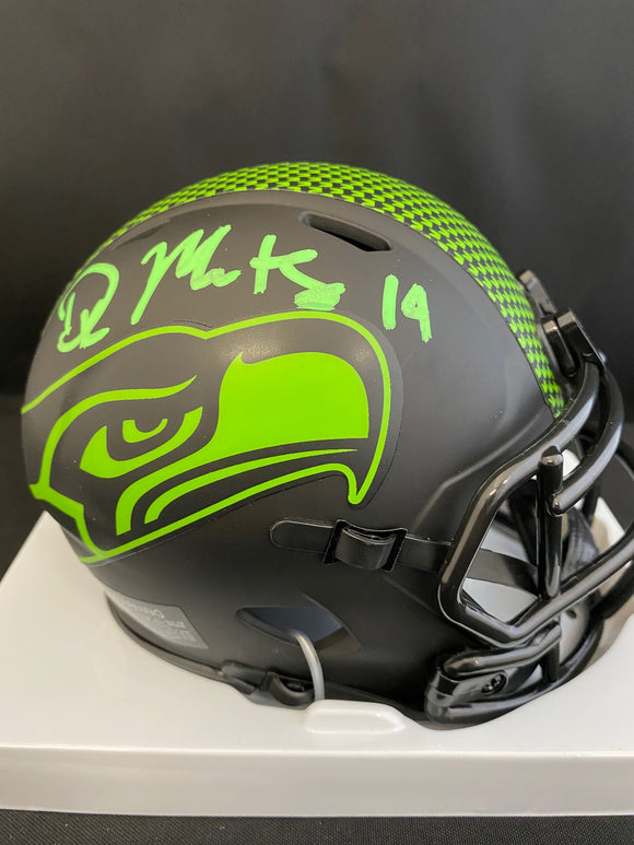DK Metcalf Autograph Seahawks Eclipse Mini Helmet