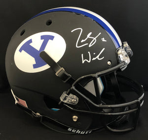 byu chrome football helmets Zach Wilson Autographed BYU F/S Helmet – Great Moments Sports Cards
