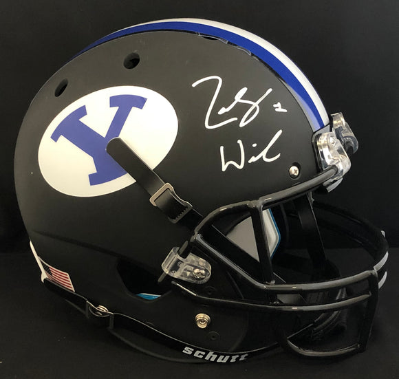 Zach Wilson Autographed BYU F/S Helmet