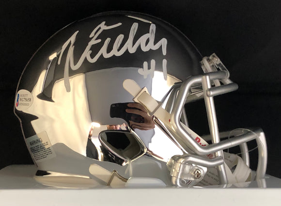 Justin Fields Autographed Ohio State Chrome Mini Helmet