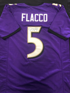 Joe Flacco Autographed Purple Jersey