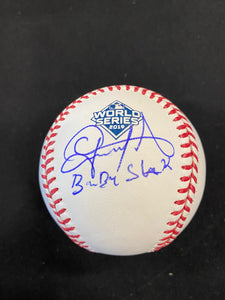 Gerardo Parra " Baby shark " Autograph Official Major League World Series Baseball