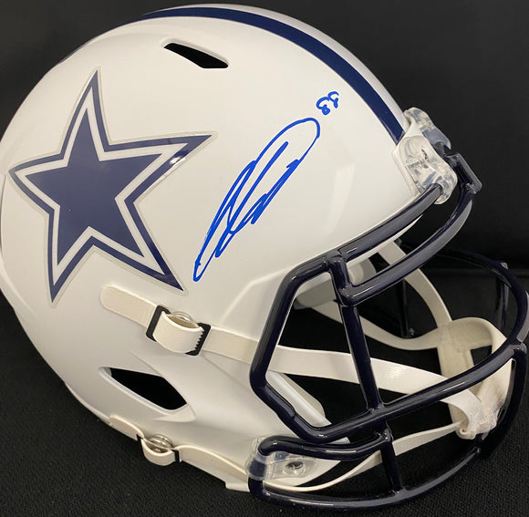 CeeDee Lamb Autographed Cowboys Full Size White Matte Helmet