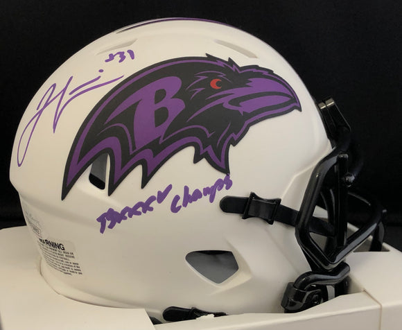 Jamal Lewis Autographed Ravens Lunar Eclipse Mini Helmet
