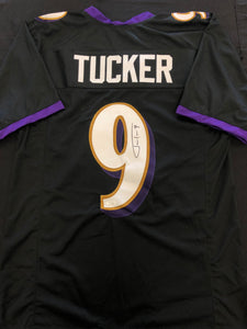 Justin Tucker Autographed Black Jersey