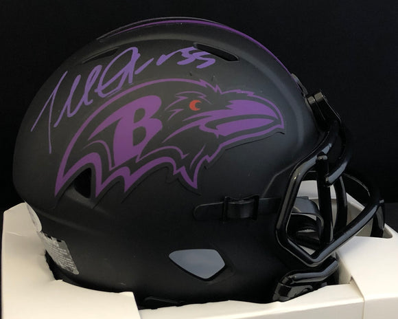 Terrell Suggs Autographed Ravens Eclipse Mini Helmet