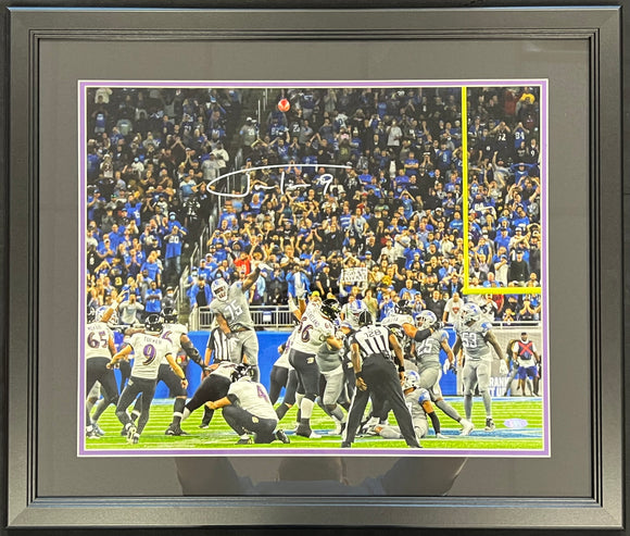 Justin Tucker Autographed & Framed 16x20 Photo