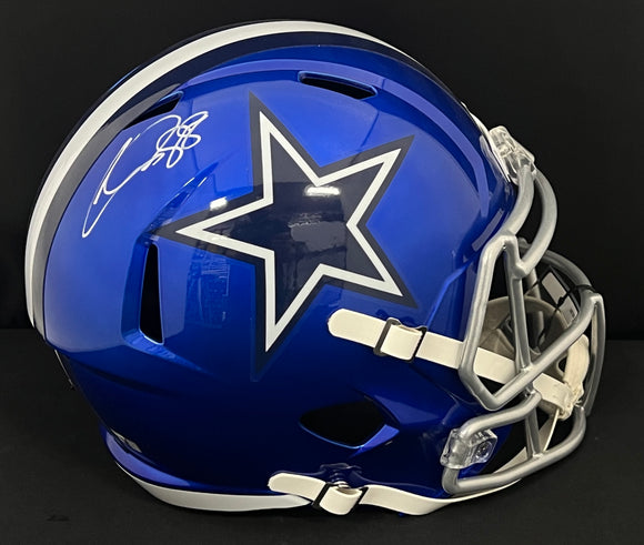 CeeDee Lamb Autographed Full Size Cowboys Flash Helmet