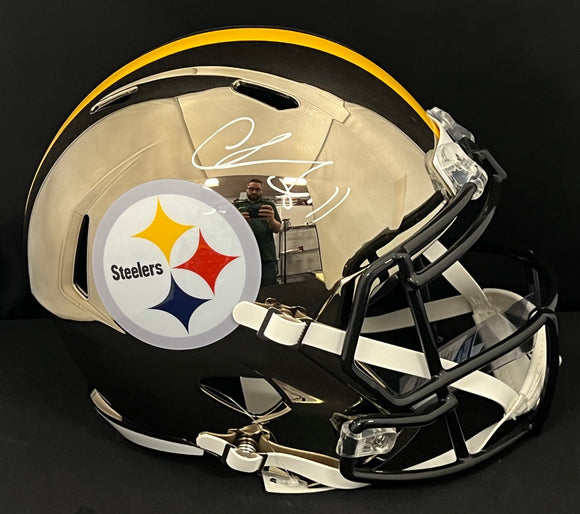 Chase Claypool Autographed Full Size Steelers Chrome Helmet