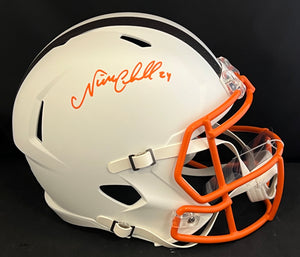 Nick Chubb Autographed Full Size Browns White Matte Helmet