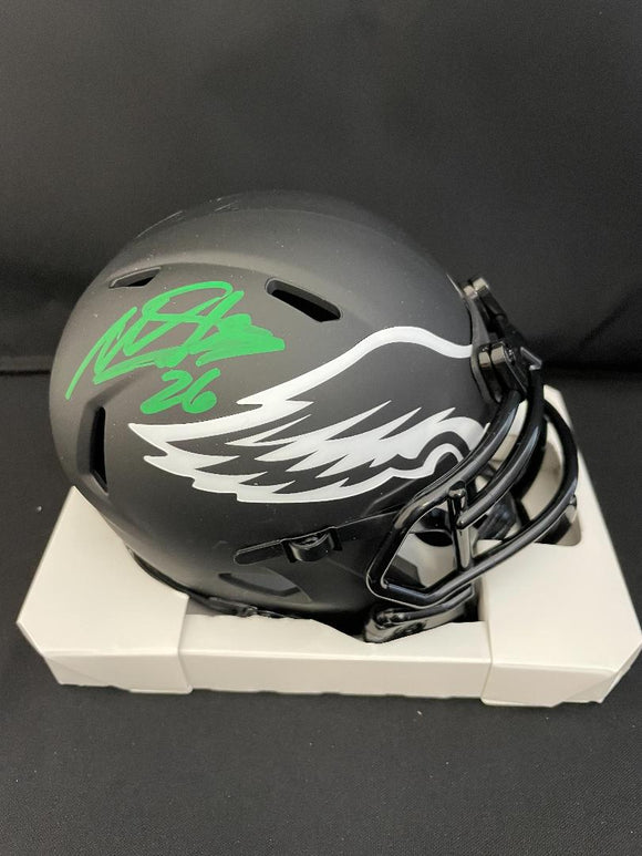 Miles Sanders Autographed Eagles Mini Helmet