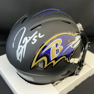 Ray Lewis Autograph Ravens Black Matte Mini Helmet