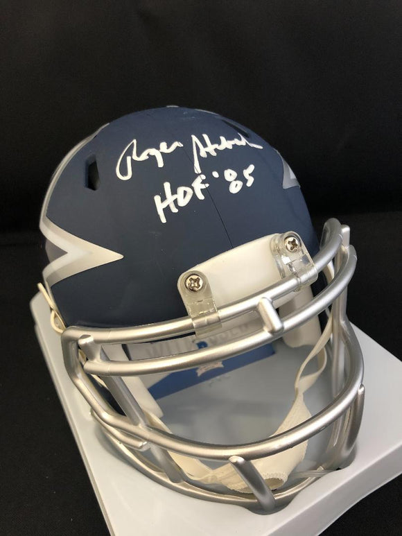 Roger Staubach Autograph Cowboys AMP Mini Helmet